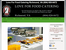 Tablet Screenshot of loveforfoodcatering.com